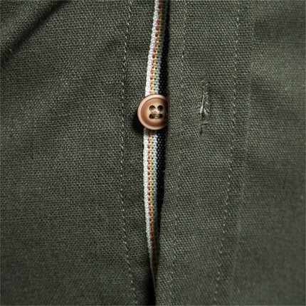 Herreskjorte i 100% Bomull – Ensfarget med Brystlomme