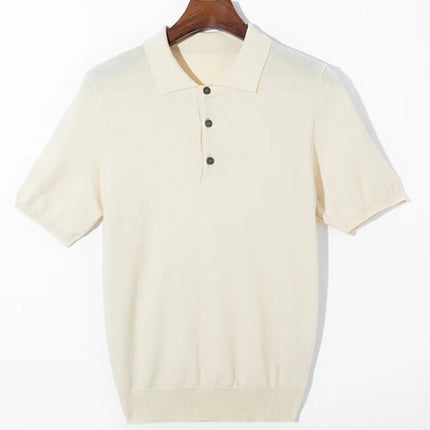 Merinoull Polo T-skjorte til Herre – 100% Merino, Strikket & Lett Sommerstil