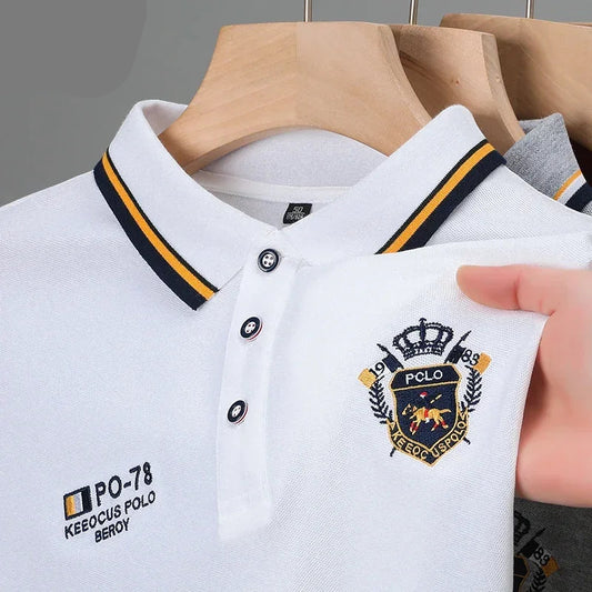 Sommerpolo for Herre – Kortermet, Pustende & Lett Ice Silk