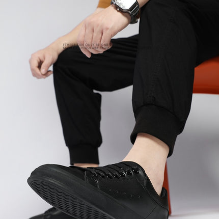 Herresneakers med Skjult 6 cm Løft – Tidløs Stil i Hvit eller Svart (Str. 37–46)