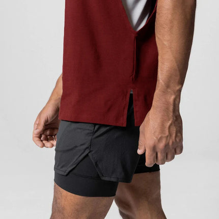 Sommer Singlet med Åpen Side – Mesh Treningstopp uten Ermer for Herre