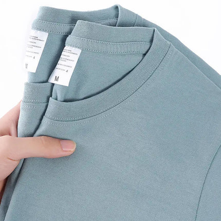 Unisex T-skjorte i 100% Bomull – Sommer Loose Fit, Ensfarget