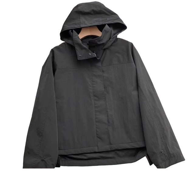 Vanntett Vindjakke for Dame – Lett Jakke med Hette & Høy Krage | Perfekt til Friluft & Hverdag