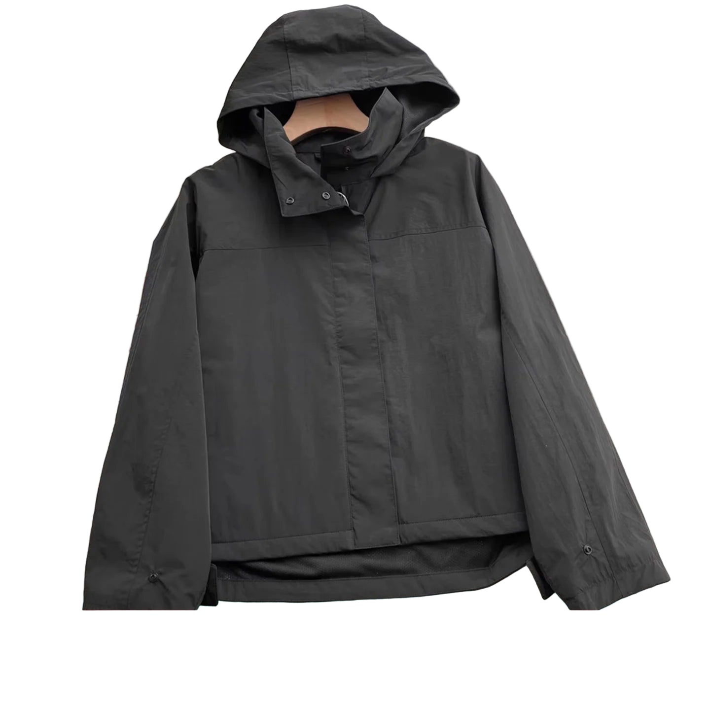 Vanntett Vindjakke for Dame – Lett Jakke med Hette & Høy Krage | Perfekt til Friluft & Hverdag