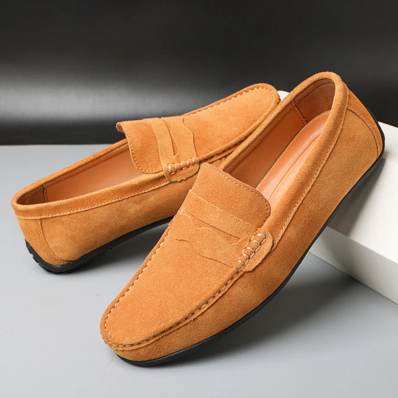 Myke Semskede Loafers for Herre – Komfortable Slip-On Mokasiner i Størrelse 38–47