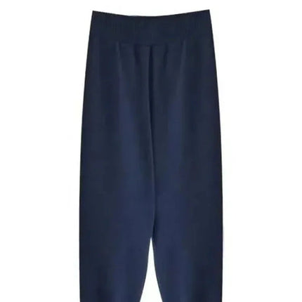 Strikkede Haremsbukser for Kvinner – Tykk og Varm Høytlivsmodell | Koreansk Baggy Stil til Høst og Vinter