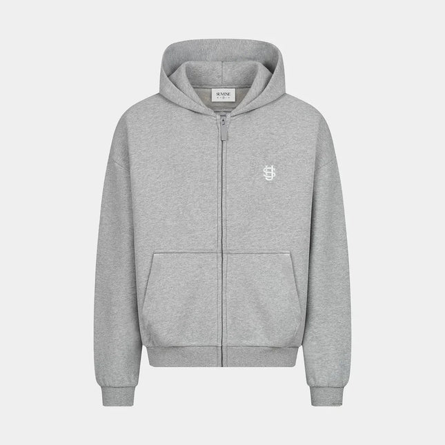 Y2K Joggebukse – Grå Brodert Streetwear | Unisex Retro Hip Hop Sweatpants