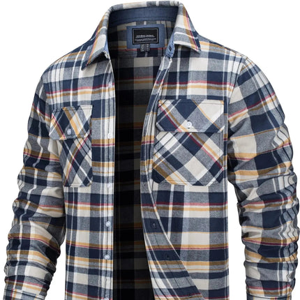 Oversized Rutete Skjortejakke for Menn – Lett Flanellskjorte med Lommer | Streetwear-inspirert Vår- og Høstjakke