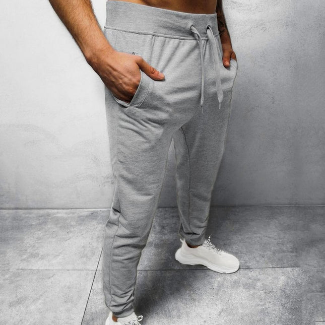 Joggebukse for Herre med Sidelinjer – Ultrapmyk, Slim Fit Treningsbukse i Bomull (Høstnyhet)