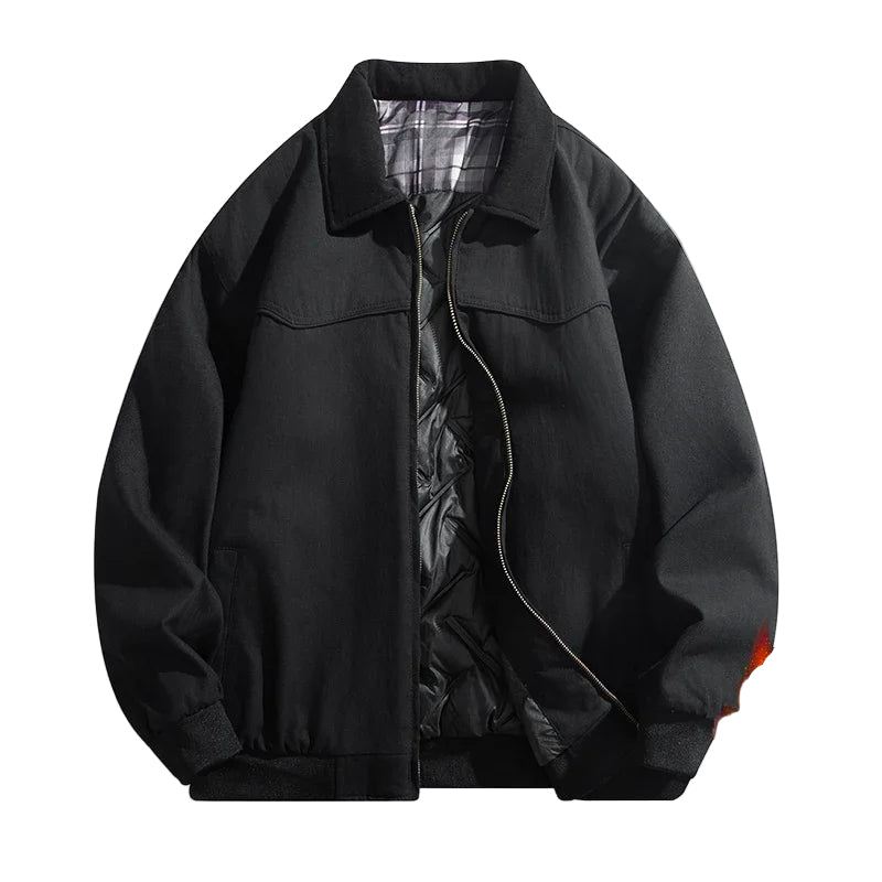 Vintage Vinterjakke for Menn – Retro Parkas i Vasket Bomull med Krage | Varm, Vindbestandig og Trendy Streetwear