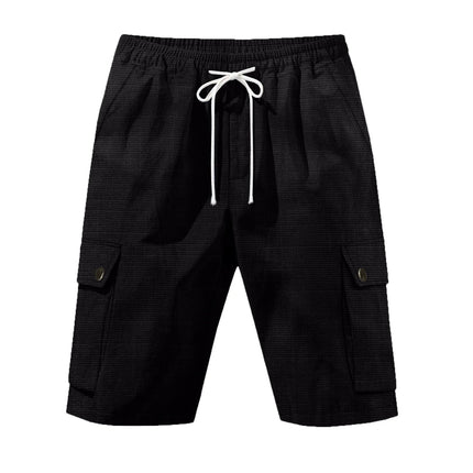 Linshorts til Herre – Pustende Sommerfavoritt med Elastisk Midje