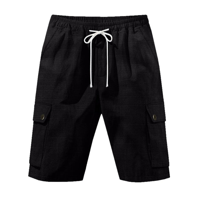 Linshorts til Herre – Pustende Sommerfavoritt med Elastisk Midje