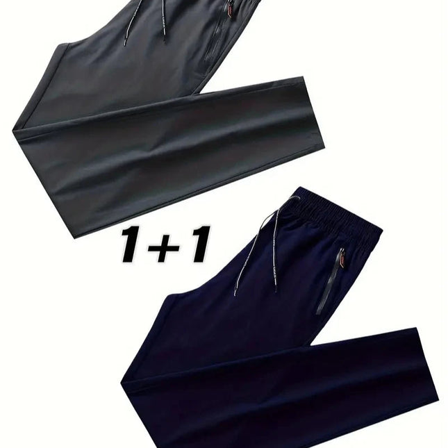 2-pk Herrebukser – Joggebukser med Strikk i Midjen, Klassisk Koreansk Stil