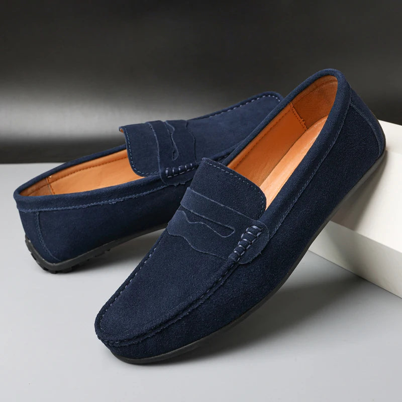 Myke Semskede Loafers for Herre – Komfortable Slip-On Mokasiner i Størrelse 38–47