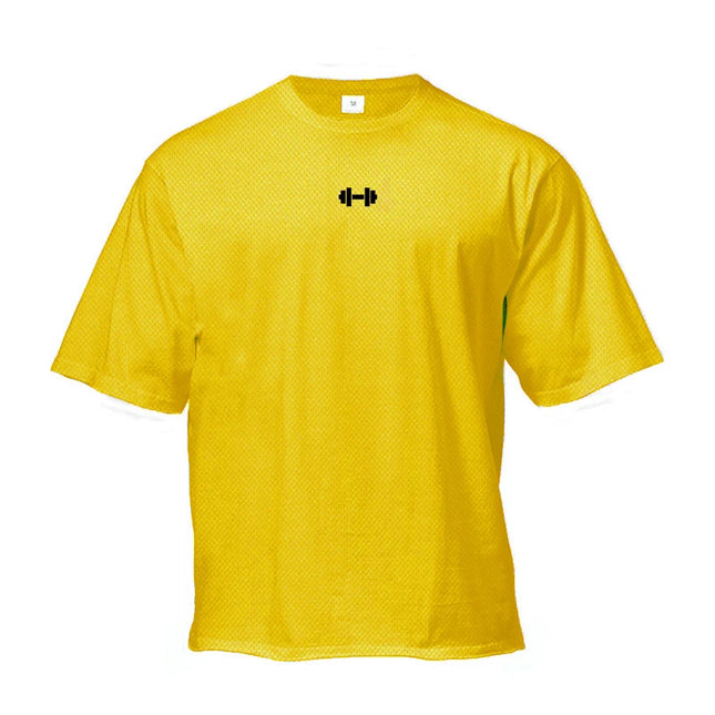 Oversized Trenings-T-skjorte for Menn – Pustende Mesh Stoff | Hurtigtørkende Løs Gym T-skjorte til Trening og Fitness