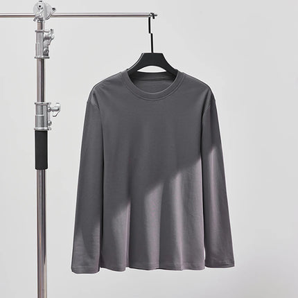 Langermet T-skjorte i 100% Bomull – Klassisk Unisex Basic for Høst og Vår | Myk, Pustende og Behagelig Passform (M–4XL)