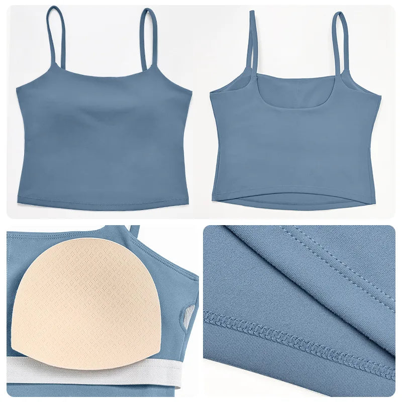 Yoga & Treningssinglet for Dame – Sports-BH med integrerte innlegg og åpen rygg
