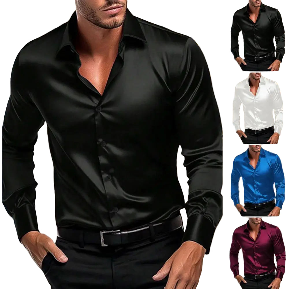 Eksklusiv Herreskjorte i Ice Silk – Strykefri og Krøllfri Skjorte til Jobb og Fritid | Høst/Vinter 2024