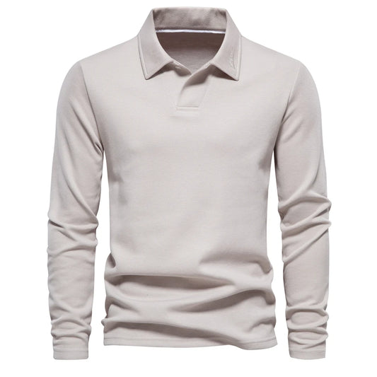 Herre Polo Skjorte med Broderi – Klassisk Krage & Luksuriøs Golfstil