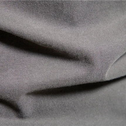 Langermet T-skjorte for Herre – 100% Bomull, Ensfarget og Klassisk Passform til Vår og Hverdag