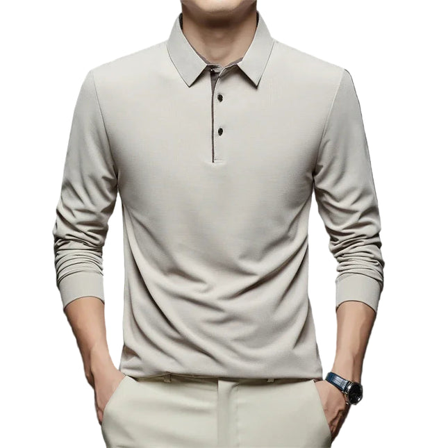 Herre Langermet Polo – Business Casual, Komfortabel & Allsidig