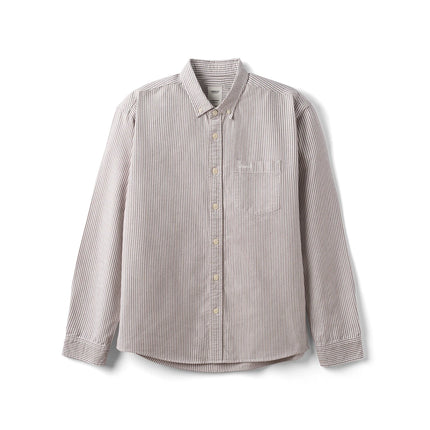 Klassisk Stripet Skjorte for Menn – Oversized Oxford Skjorte i 100 % Bomull | Smart Casual Stil til Høst og Vinter 2025