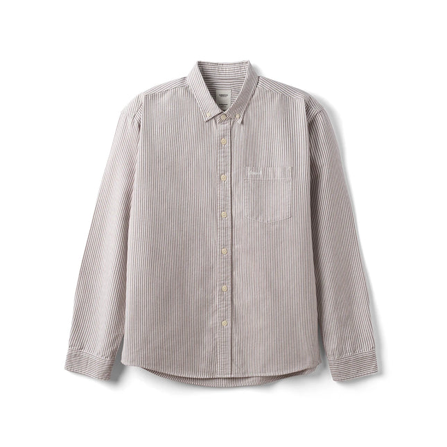 Klassisk Stripet Skjorte for Menn – Oversized Oxford Skjorte i 100 % Bomull | Smart Casual Stil til Høst og Vinter 2025