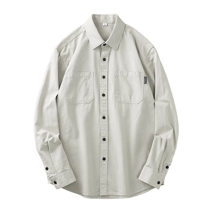 Bomullsskjorte til Herre – Vintage Langermet Workwear Stil