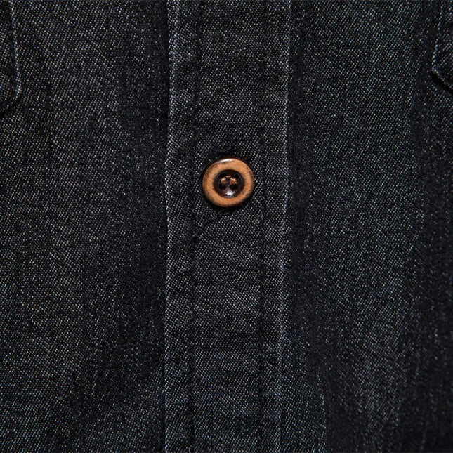 Slim Fit Denimskjorte for Herre – Elastisk Bomull og Klassisk Cowboy-stil med Moderne Passform