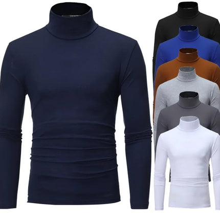 Herre Vinterundertøy – Termisk Langermet Trøye med Høy Hals | Slim Fit & Varm Baselayer
