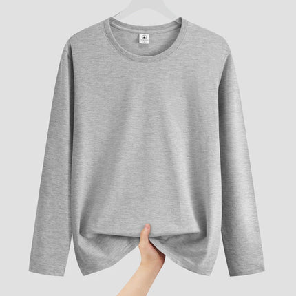 Klassisk Herre T-skjorte i 100 % Bomull – Myk og Komfortabel Basic Topp | Casual Hverdagsplagg i Store Størrelser (opptil 5XL)