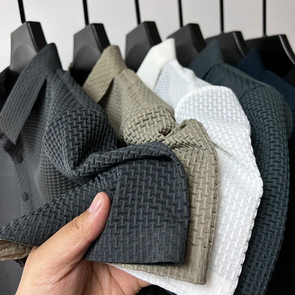 Kortermet Polo T-skjorte for Herre – Sommerlig, Pustende og Business Casual (M–4XL)