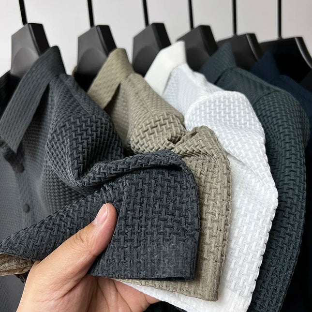 Kortermet Polo T-skjorte for Herre – Sommerlig, Pustende og Business Casual (M–4XL)