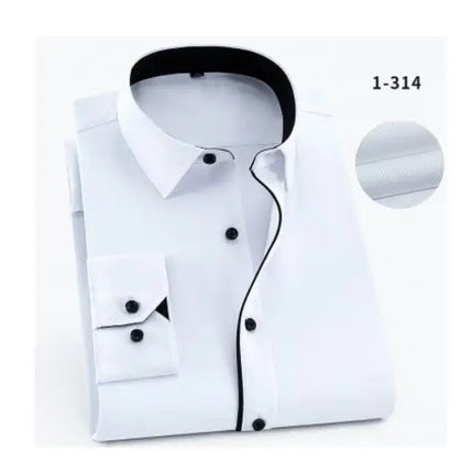 Formell Herreskjorte med Lange Ermer – Perfekt for Bryllup og Fest, Tilgjengelig i Store Størrelser (Opp til 14XL)