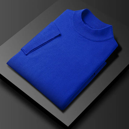 Kortermet Tynn Strikkegenser for Menn – Halvhøy Hals | Elegant og Pustende Genser i Flere Farger