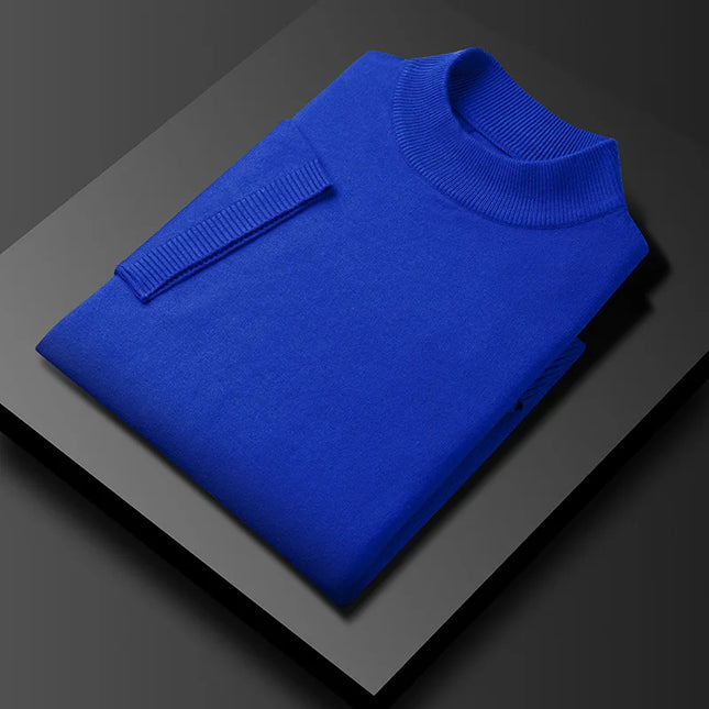 Kortermet Tynn Strikkegenser for Menn – Halvhøy Hals | Elegant og Pustende Genser i Flere Farger