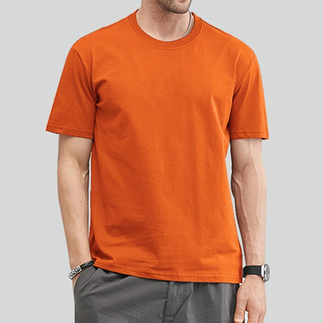 Unisex Basic T-skjorte i 100% Bomull – Oversized Ensfarget Topp for Menn, Kvinner og Ungdom | Komfortabel Sommertee