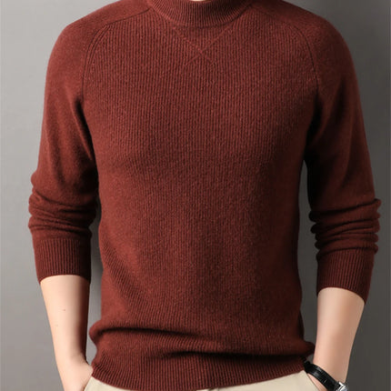 Luksuriøs Ullgenser for Herre – Vintergenser med Lange Ermer i Strikket Design (2024)