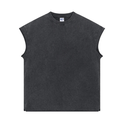 Oversized Batik Tank Top til Herre – 275gsm Vintage Sleeveless Vest