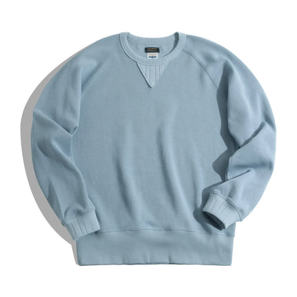 Vintage Collegegenser for Menn – Klassisk Bomullsgenser med Rund Hals | Tidløs Basic for Høst og Vinter