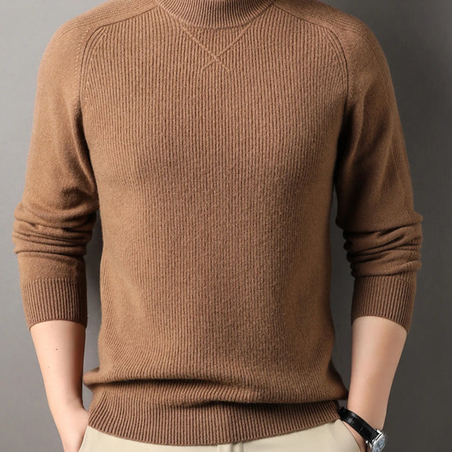 Luksuriøs Ullgenser for Herre – Vintergenser med Lange Ermer i Strikket Design (2024)