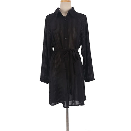 Elegant Strandkimono med Belte – Perfekt som Bikini Cover-Up