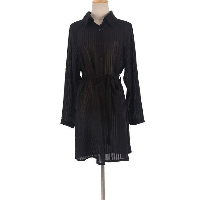 Elegant Strandkimono med Belte – Perfekt som Bikini Cover-Up