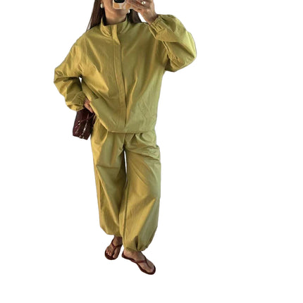 Treningssett for Dame – Sporty Jakke og Bukse i Matchende Design | Komfortabelt & Trendy Sett til Høst 2025