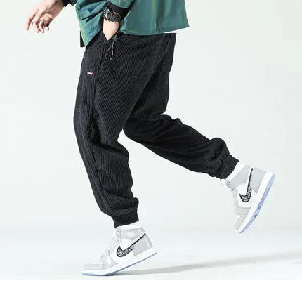 Trendy Cordfløyelsbukser for Herre – Løse og Komfortable Bukser til Høst og Vinter