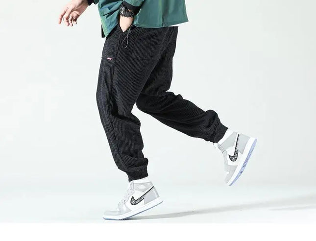 Trendy Cordfløyelsbukser for Herre – Løse og Komfortable Bukser til Høst og Vinter