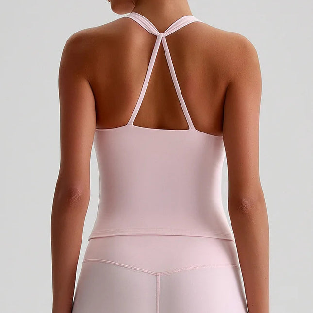 Treningssinglet med kryssrygg – Sports-BH med høy støtte og integrerte innlegg