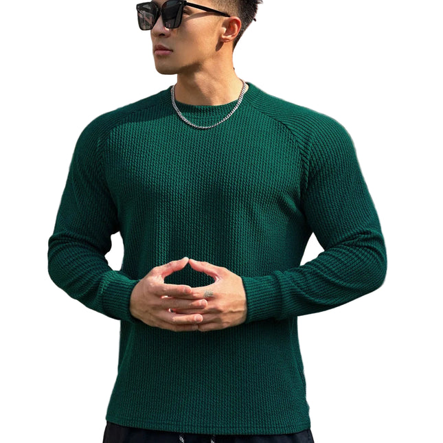 Sporty Langermet Trøye for Menn – Serpentine Design | Løs og Pustende Treningsgenser til Gym, Basketball og Utendørsbruk