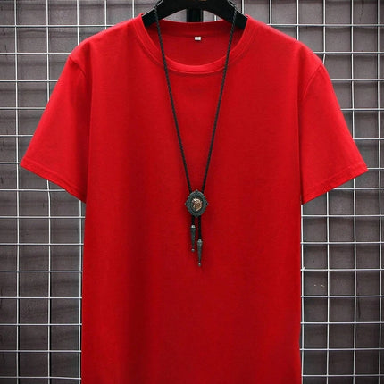 Oversized T-skjorte for Herre – Streetwear i Bomull med Print, Kort Erm og Løs Passform