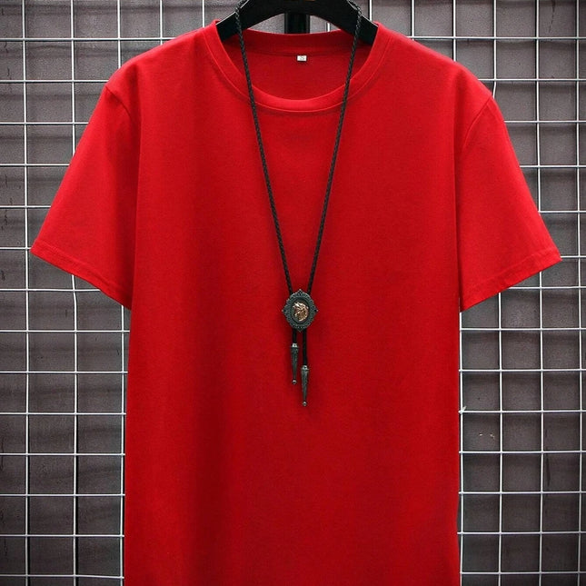 Oversized T-skjorte for Herre – Streetwear i Bomull med Print, Kort Erm og Løs Passform